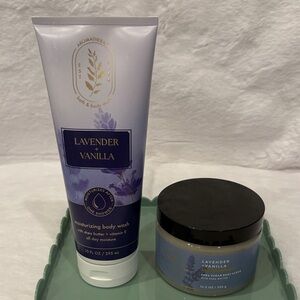therapy Lavender Vanilla Body Wash and Body Scrub Set